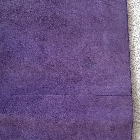 Women's Vintage Purple Suede Danier Midi Pencil Skirt Size 4 - Picture 12 of 12